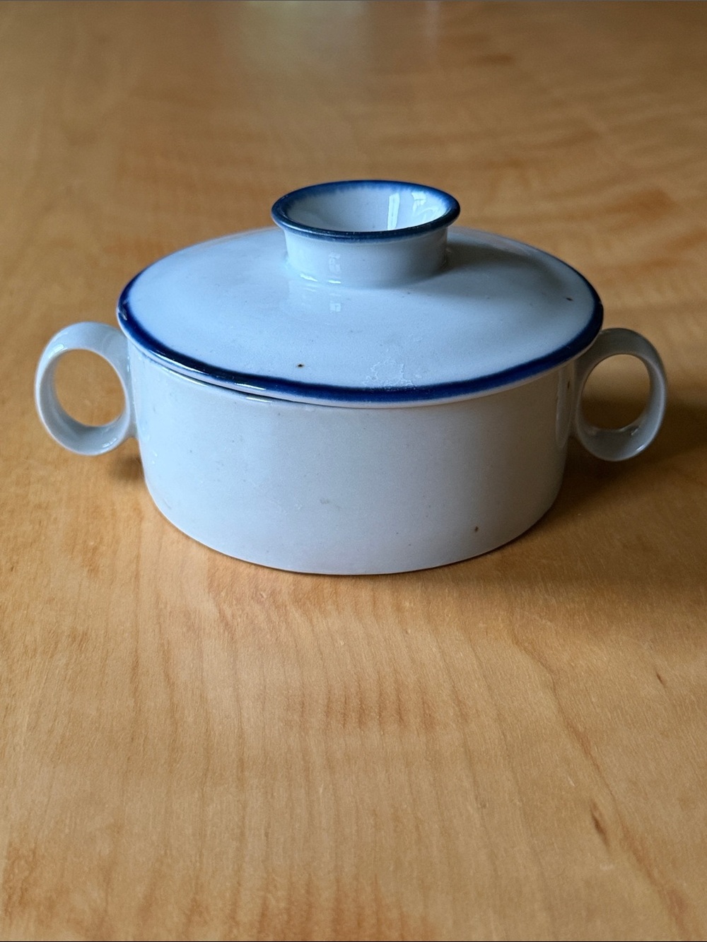 Vintage Dansk Blue Mist Sugar bowl by Niels Refsgaard excellent condition